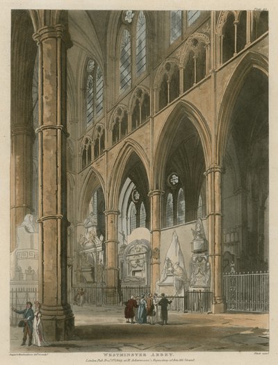 Westminster Abbey, London von Augustus Charles Pugin